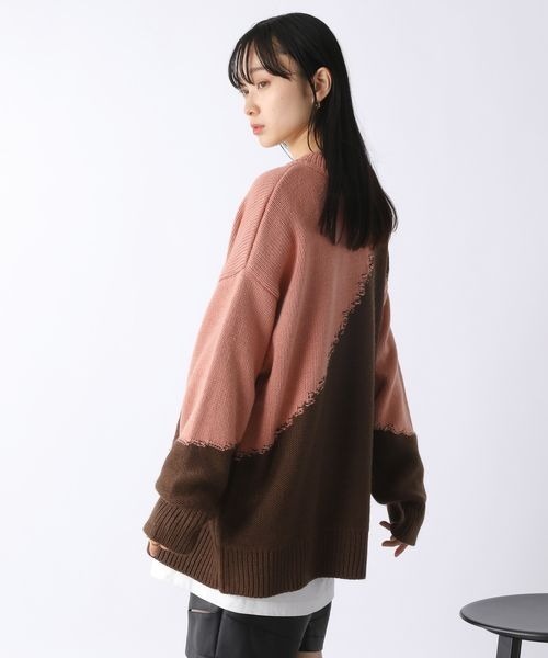 JEANASIS（ジーナシス）の「インターシャブロッキングプルオーバー/177221（ニット/セーター・レディース・ホワイト系その他/ブラック系その他/グレー系その他/ピンク系その他・FREE）」の7枚目の写真