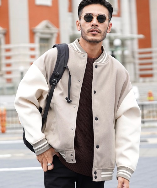 jiggys shop（ジギーズショップ）の「オーバーサイズ スタジャン（スタジャン・メンズ・ベージュ系その他/グリーン系その他/ブルー系その他/ブラック系その他/ブラック系その他2/ブルー系その他2・MEDIUM/LARGE）」の4枚目の写真