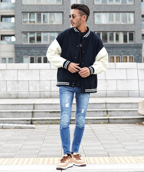 jiggys shop（ジギーズショップ）の「オーバーサイズ スタジャン（スタジャン・メンズ・ベージュ系その他/グリーン系その他/ブルー系その他/ブラック系その他/ブラック系その他2/ブルー系その他2・MEDIUM/LARGE）」の10枚目の写真