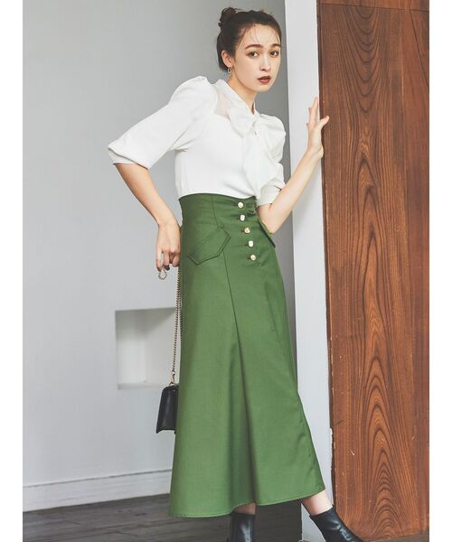 dazzlin(ダズリン)の「シアーリボンタイニット(ニット/セーター・レディース・グレー/オフホワイト/ブラック/ピンク・FREE)」の8枚目の写真