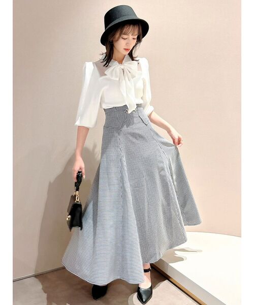 dazzlin(ダズリン)の「シアーリボンタイニット(ニット/セーター・レディース・グレー/オフホワイト/ブラック/ピンク・FREE)」の19枚目の写真