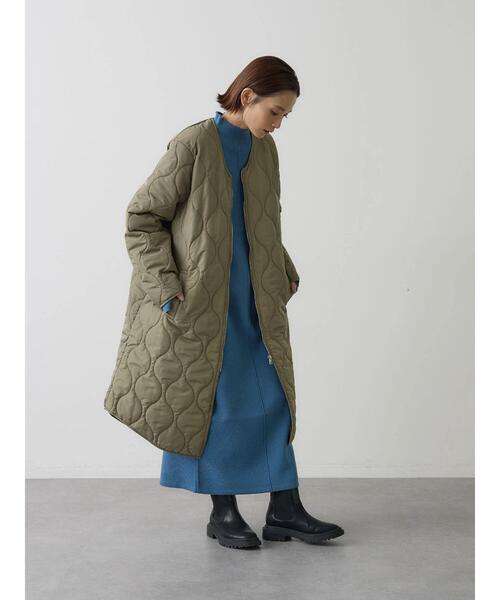 rem closet（レムクローゼット）の「ウォッシャブル中綿キルティングコート（その他アウター・レディース・アイボリー/カーキ・FREE）」の7枚目の写真