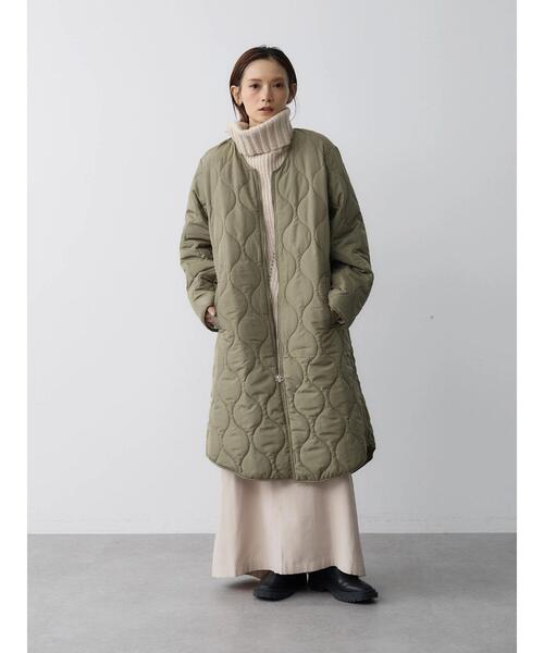 rem closet（レムクローゼット）の「ウォッシャブル中綿キルティングコート（その他アウター・レディース・アイボリー/カーキ・FREE）」の11枚目の写真