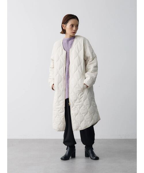 rem closet（レムクローゼット）の「ウォッシャブル中綿キルティングコート（その他アウター・レディース・アイボリー/カーキ・FREE）」の6枚目の写真