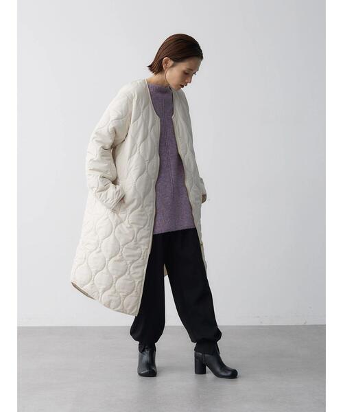 rem closet（レムクローゼット）の「ウォッシャブル中綿キルティングコート（その他アウター・レディース・アイボリー/カーキ・FREE）」の18枚目の写真