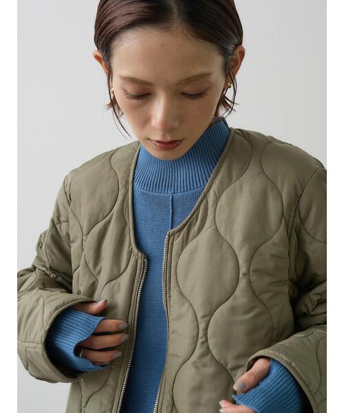 rem closet（レムクローゼット）の「ウォッシャブル中綿キルティングコート（その他アウター・レディース・アイボリー/カーキ・FREE）」の12枚目の写真