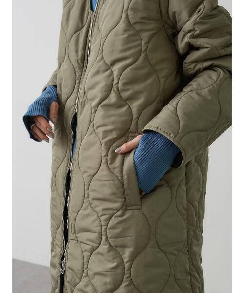 rem closet（レムクローゼット）の「ウォッシャブル中綿キルティングコート（その他アウター・レディース・アイボリー/カーキ・FREE）」の8枚目の写真