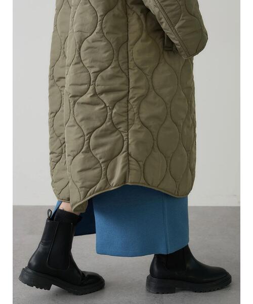 rem closet（レムクローゼット）の「ウォッシャブル中綿キルティングコート（その他アウター・レディース・アイボリー/カーキ・FREE）」の13枚目の写真