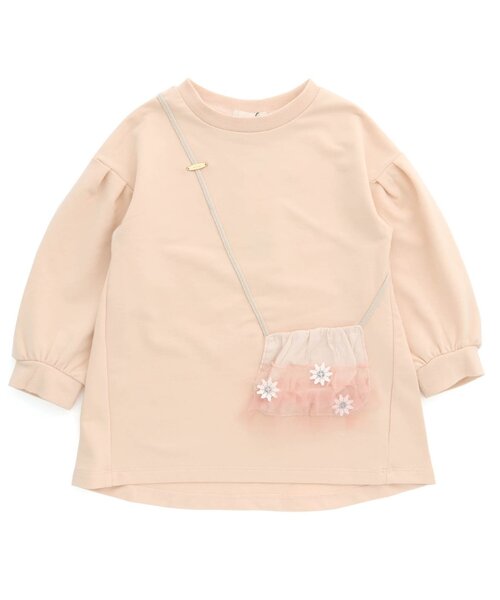 Seraph(セラフ)の「チュールポシェットチュニック(チュニック・キッズ・ラベンダー/サーモンピンク/ミント・80/90/95/100/110/120/130/140)」の3枚目の写真