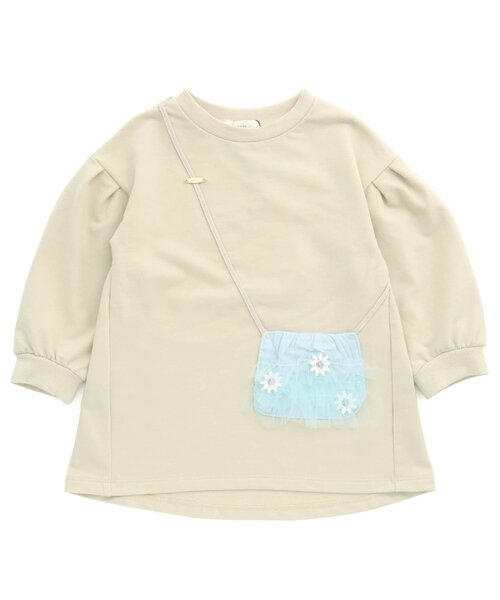 Seraph(セラフ)の「チュールポシェットチュニック(チュニック・キッズ・ラベンダー/サーモンピンク/ミント・80/90/95/100/110/120/130/140)」の2枚目の写真