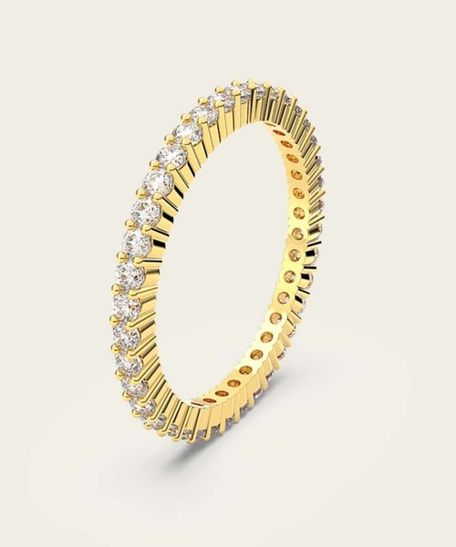 SWAROVSKI(スワロフスキー)の「【公式】【スワロフスキー】Matrix Vittore リング, ラウンドカット, ホワイト, ゴールドトーン仕上げ(リング・レディース・ホワイト・55)」の3枚目の写真