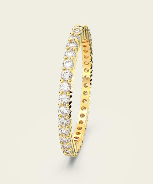 SWAROVSKI(スワロフスキー)の「【公式】【スワロフスキー】Matrix Vittore リング, ラウンドカット, ホワイト, ゴールドトーン仕上げ(リング・レディース・ホワイト・55)」の4枚目の写真
