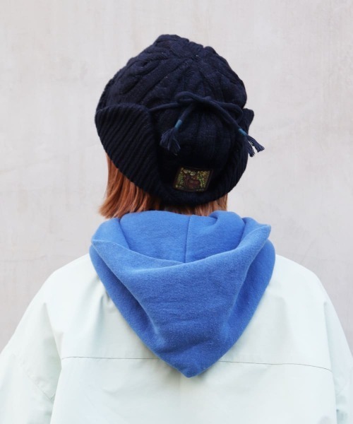 OVERRIDE(オーバーライド)の「KIDS EARTH FUND KNIT FLIGHTCAP GUIDE SG(ニットキャップ/ビーニー・レディース・ホワイト/ブラック/ネイビー・57~59cm)」の21枚目の写真