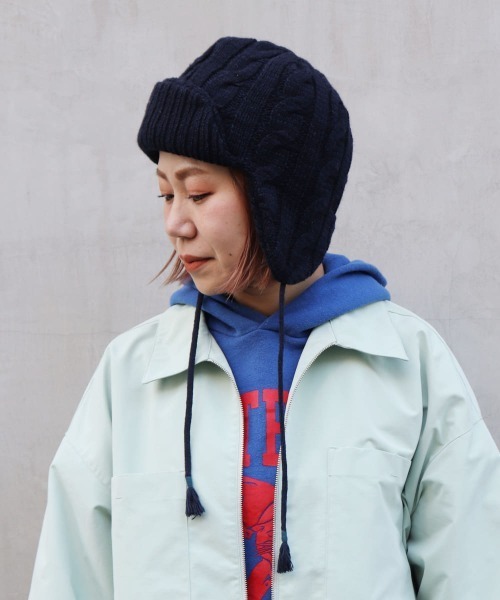 OVERRIDE(オーバーライド)の「KIDS EARTH FUND KNIT FLIGHTCAP GUIDE SG(ニットキャップ/ビーニー・レディース・ホワイト/ブラック/ネイビー・57~59cm)」の20枚目の写真