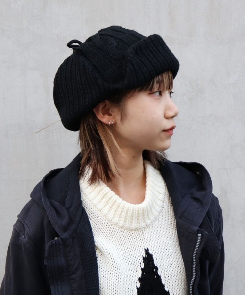 OVERRIDE(オーバーライド)の「KIDS EARTH FUND KNIT FLIGHTCAP GUIDE SG(ニットキャップ/ビーニー・レディース・ホワイト/ブラック/ネイビー・57~59cm)」の12枚目の写真