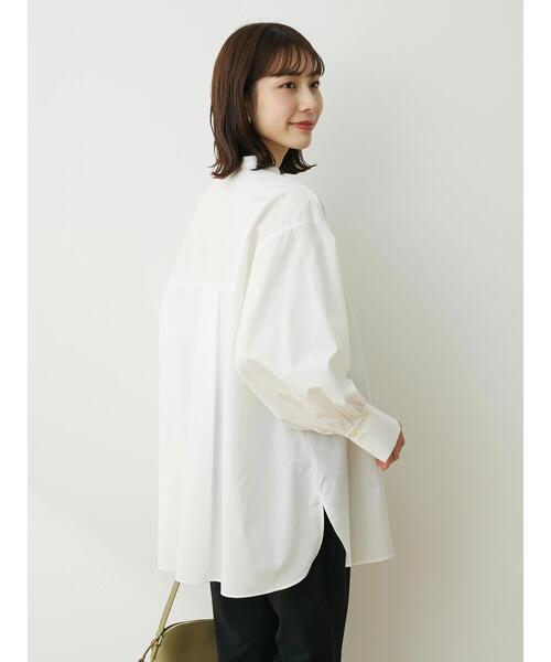 Green Parks(グリーンパークス)の「袖ボリュームシャツチュニック(シャツ/ブラウス・レディース・サックスブルー/オフホワイト・FREE)」の3枚目の写真