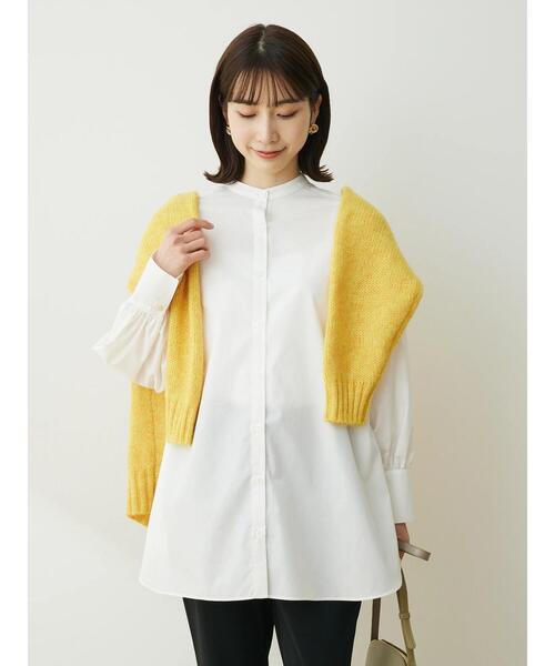 Green Parks(グリーンパークス)の「袖ボリュームシャツチュニック(シャツ/ブラウス・レディース・サックスブルー/オフホワイト・FREE)」の9枚目の写真