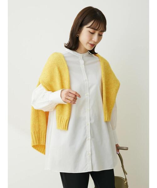 Green Parks(グリーンパークス)の「袖ボリュームシャツチュニック(シャツ/ブラウス・レディース・サックスブルー/オフホワイト・FREE)」の10枚目の写真