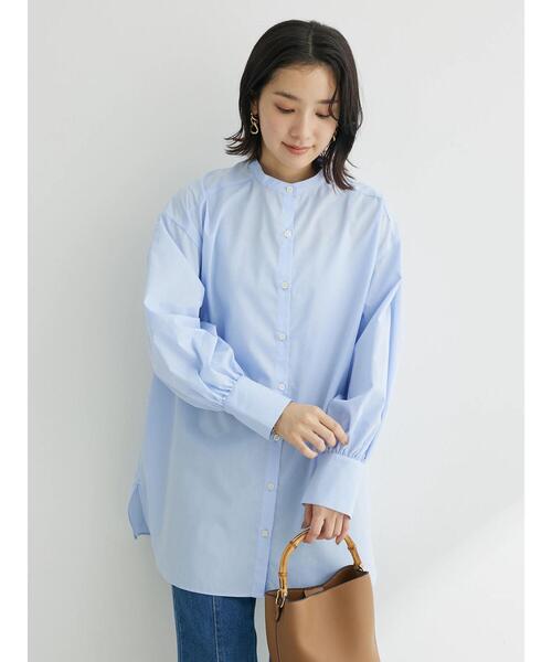 Green Parks(グリーンパークス)の「袖ボリュームシャツチュニック(シャツ/ブラウス・レディース・サックスブルー/オフホワイト・FREE)」の11枚目の写真