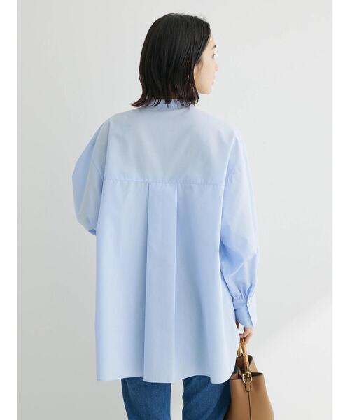 Green Parks(グリーンパークス)の「袖ボリュームシャツチュニック(シャツ/ブラウス・レディース・サックスブルー/オフホワイト・FREE)」の14枚目の写真