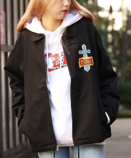 Diamond SUPPLY CO.(ダイアモンドサプライ)の「Diamond Supply Co./ダイアモンドサプライ TATTOO TOUR JACKET ツアージャケット スイングトップ ジップブルゾン オーバーサイズ(ブルゾン・メンズ・ブラック・M/L/XL)」の13枚目の写真