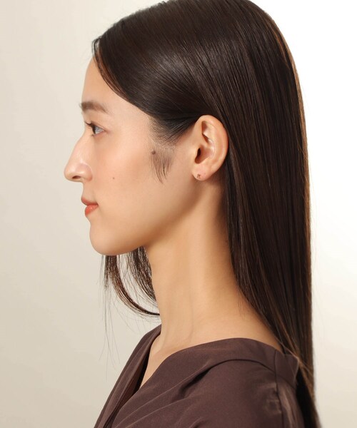 COCOSHNIK(ココシュニック)の「【WEB限定】K10イニシャルK スタッドピアス(片耳用)(ピアス(両耳用)・レディース・ホワイト系その他7・00)」の8枚目の写真