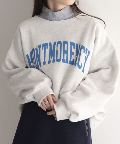 fredy emue（フレディエミュ）の「刺繍ロゴ 裏起毛スウェット（スウェット・レディース・グリーン/チャコールグレー/ライトグレー・38）」の3枚目の写真