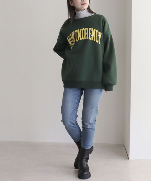 fredy emue（フレディエミュ）の「刺繍ロゴ 裏起毛スウェット（スウェット・レディース・グリーン/チャコールグレー/ライトグレー・38）」の6枚目の写真