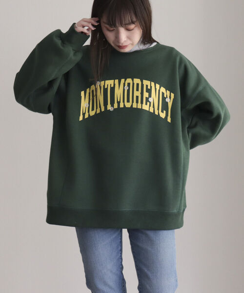 fredy emue（フレディエミュ）の「刺繍ロゴ 裏起毛スウェット（スウェット・レディース・グリーン/チャコールグレー/ライトグレー・38）」の7枚目の写真