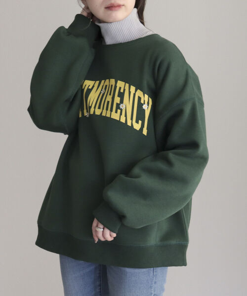 fredy emue（フレディエミュ）の「刺繍ロゴ 裏起毛スウェット（スウェット・レディース・グリーン/チャコールグレー/ライトグレー・38）」の8枚目の写真