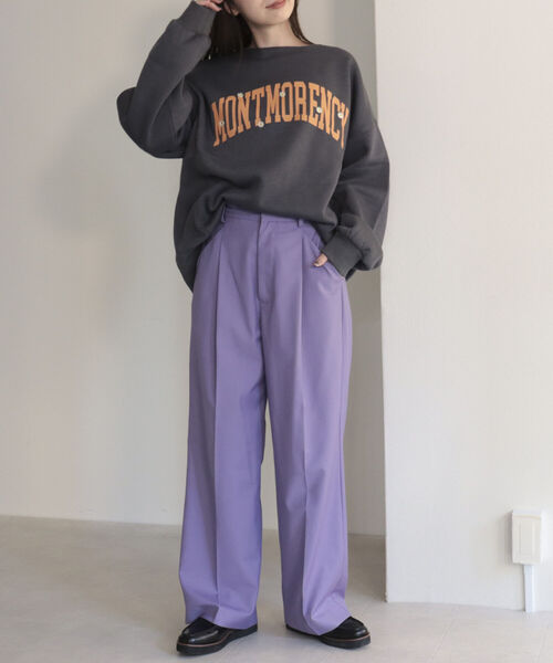 fredy emue（フレディエミュ）の「刺繍ロゴ 裏起毛スウェット（スウェット・レディース・グリーン/チャコールグレー/ライトグレー・38）」の13枚目の写真