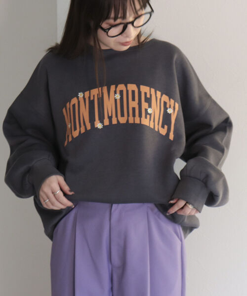 fredy emue（フレディエミュ）の「刺繍ロゴ 裏起毛スウェット（スウェット・レディース・グリーン/チャコールグレー/ライトグレー・38）」の14枚目の写真