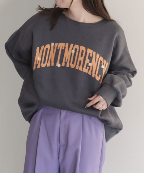 fredy emue（フレディエミュ）の「刺繍ロゴ 裏起毛スウェット（スウェット・レディース・グリーン/チャコールグレー/ライトグレー・38）」の15枚目の写真