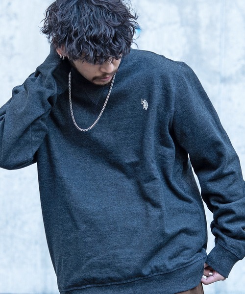 U.S. POLO ASSN.(ユーエスポロアッスン)の「『U.S. POLO ASSN/ユーエスポロアッスン』POLO FLEECE CREW NECK【Z】(スウェット・メンズ・ホワイト/ブラック/グレー/ネイビー・L/M/XL/S)」の1枚目の写真