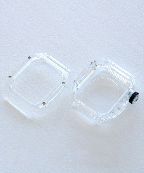 SiNCERE(シンシア)の「JERALAND Apple Watch Case Band / アップルウォッチ ケースバンド ポリカーボネート〈44mm/45mm用〉(デジタル腕時計・メンズ・ブラック/グレー/オレンジ・44mm/45mm)」の5枚目の写真