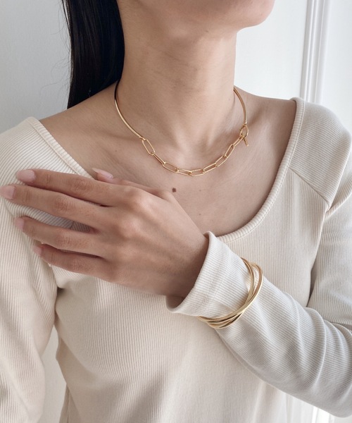 iso（イソ）の「2WAY チェーン メタル チョーカー ネックカフ（チョーカー・レディース・ゴールド/シルバー・FREE）」の10枚目の写真