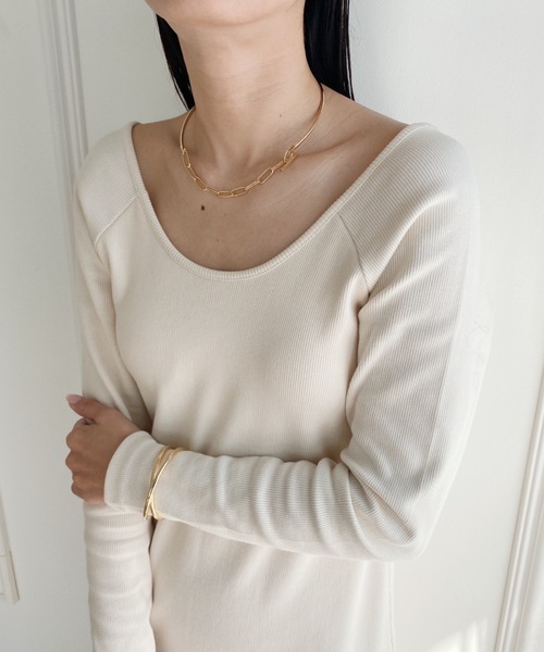 iso（イソ）の「2WAY チェーン メタル チョーカー ネックカフ（チョーカー・レディース・ゴールド/シルバー・FREE）」の8枚目の写真