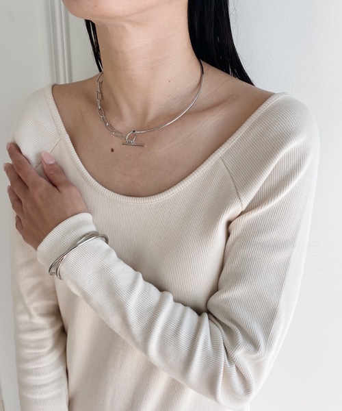 iso（イソ）の「2WAY チェーン メタル チョーカー ネックカフ（チョーカー・レディース・ゴールド/シルバー・FREE）」の3枚目の写真