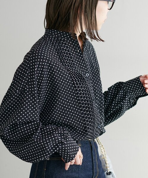 セール】【WEB限定】ドットピンタックブラウス（シャツ/ブラウス