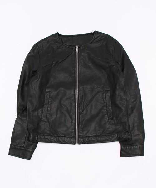 ROSE BUD（ローズバッド）の「ノーカラーライダース（ノーカラージャケット・レディース・ブラック・FREE）」の4枚目の写真