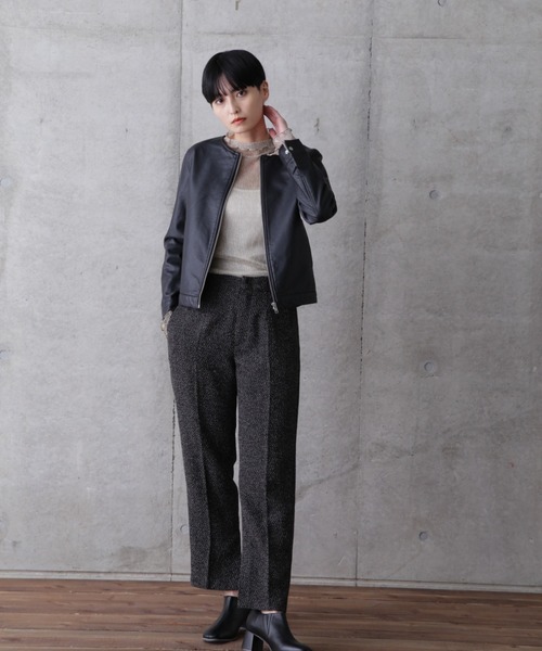 ROSE BUD（ローズバッド）の「ノーカラーライダース（ノーカラージャケット・レディース・ブラック・FREE）」の11枚目の写真