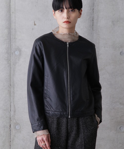 ROSE BUD（ローズバッド）の「ノーカラーライダース（ノーカラージャケット・レディース・ブラック・FREE）」の17枚目の写真