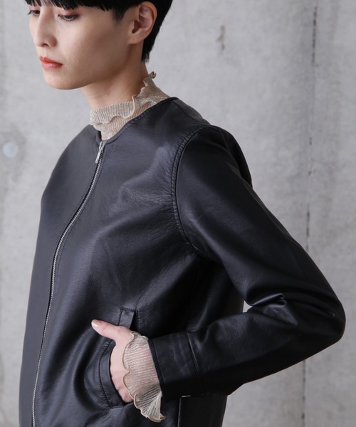 ROSE BUD（ローズバッド）の「ノーカラーライダース（ノーカラージャケット・レディース・ブラック・FREE）」の19枚目の写真