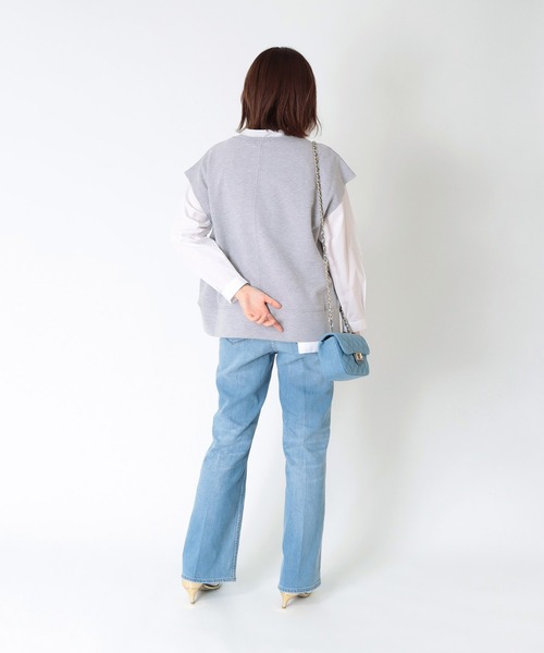 Jines(ジネス)の「カレッジロゴトップス(Tシャツ/カットソー・レディース・ネイビー/グレー/ホワイト・38)」の14枚目の写真