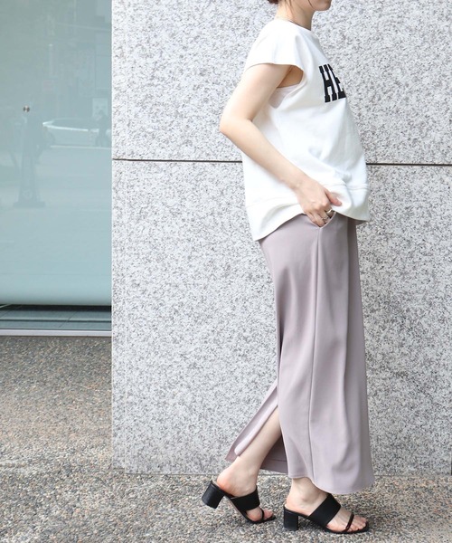 Jines(ジネス)の「カレッジロゴトップス(Tシャツ/カットソー・レディース・ネイビー/グレー/ホワイト・38)」の17枚目の写真