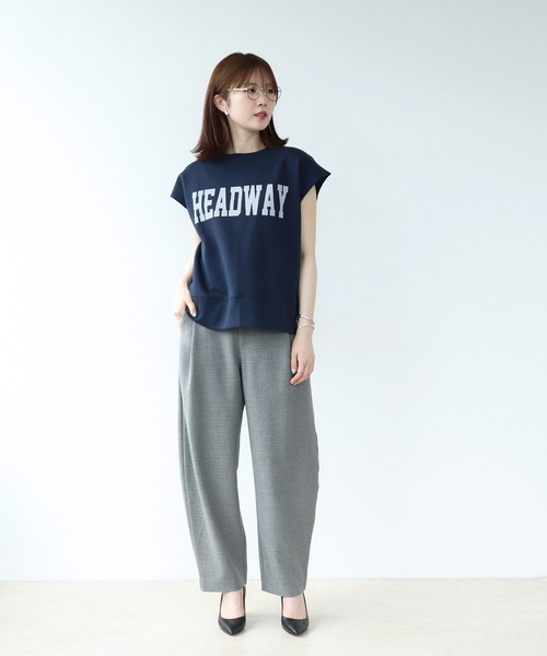Jines(ジネス)の「カレッジロゴトップス(Tシャツ/カットソー・レディース・ネイビー/グレー/ホワイト・38)」の4枚目の写真