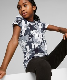 PUMA（プーマ）の「PUMA プーマ キッズ ガールズ ESS+ ストリートアート AOP 半袖 Tシャツ 120-160cm（Tシャツ/カットソー）」