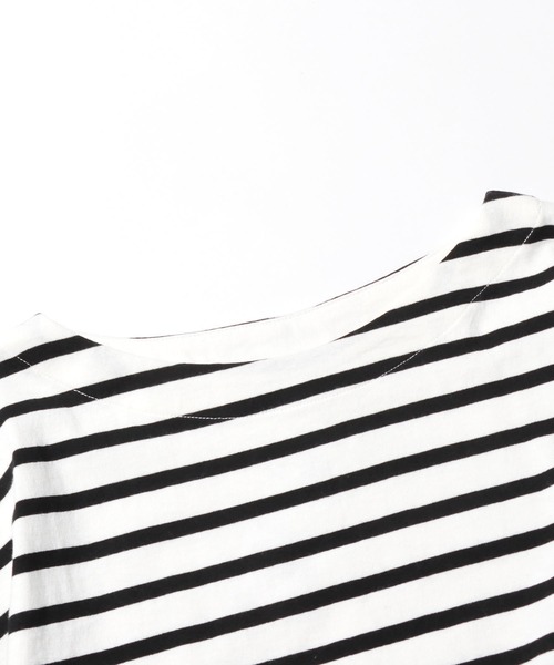 SOMETHING(サムシング)の「SOMETHING/サムシング SO BASQUE SHIRT バスクシャツ 長袖Tシャツ ボーダーT(Tシャツ/カットソー・レディース・ブルー/ブラック/グリーン/オレンジ/ピンク・FREE)」の13枚目の写真