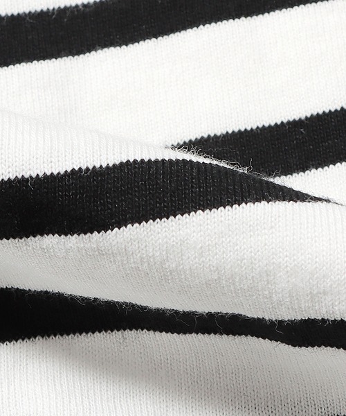 SOMETHING(サムシング)の「SOMETHING/サムシング SO BASQUE SHIRT バスクシャツ 長袖Tシャツ ボーダーT(Tシャツ/カットソー・レディース・ブルー/ブラック/グリーン/オレンジ/ピンク・FREE)」の9枚目の写真