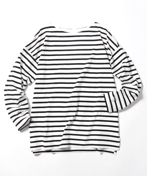 SOMETHING(サムシング)の「SOMETHING/サムシング SO BASQUE SHIRT バスクシャツ 長袖Tシャツ ボーダーT(Tシャツ/カットソー・レディース・ブルー/ブラック/グリーン/オレンジ/ピンク・FREE)」の17枚目の写真